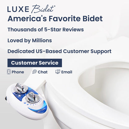 LUXE Bidet NEO 120 - Bidet Attachment for Toilet Seat, Blue