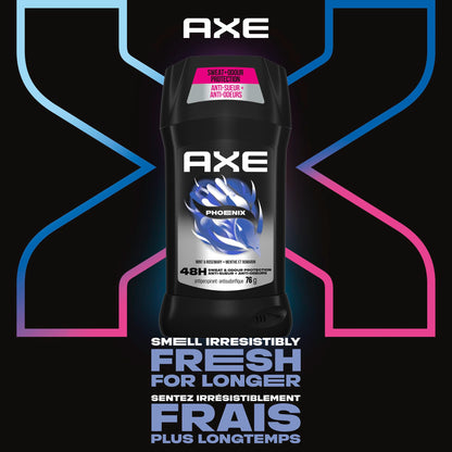 AXE Phoenix Antiperspirant Stick for 48-Hour Sweat and Odour Protection, Crushed Mint & Rosemary, 76g (Pack of 4)