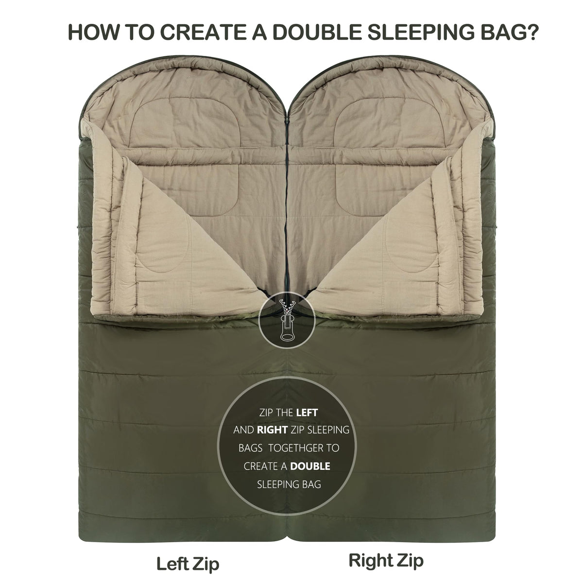 HiZYNICE Sleeping Bags for Adults XXL Cold Weather 🍁 All In One Marketplace Canada