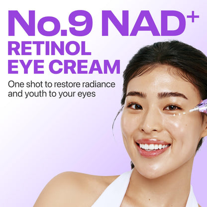 numbuzin No.9 NAD+ Retinol Eye Cream, Depuffing & Firming Eye Serum for Dark Circles, Wrinkles & Fine Lines, Peptides & Niacinamide for Glow & Undereye Radiance, Stocking Stuffers 0.33 fl oz - Available at All In One Marketplace Canada