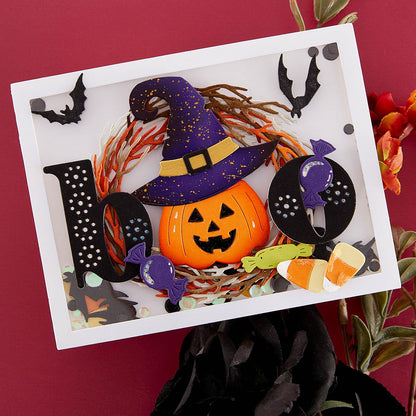 Matrices de découpe Spellbinders Halloween Wreath Add-Ons par Suzanne Hue, métal