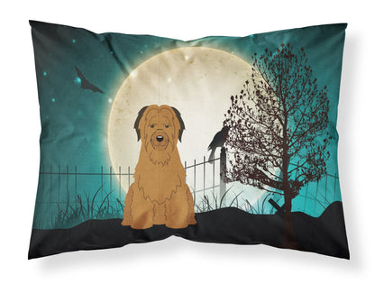 Caroline's Treasures BB2272PILLOWCASE Halloween Scary Briard Brown Fabric Standard Pillowcase, Standard, Multicolor