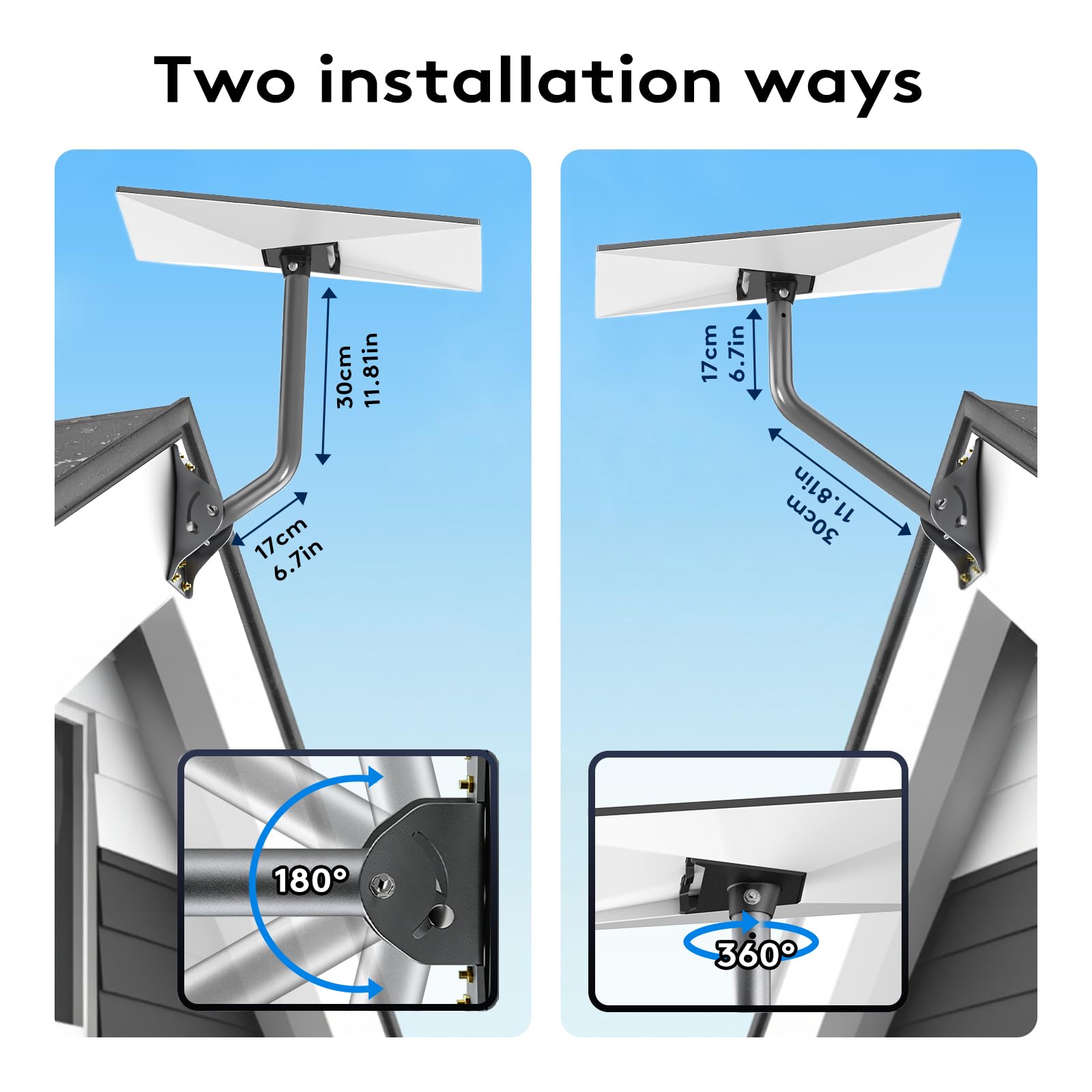 Compatible with Starlink Gen 3/4/4X All-in-One Mount Kit: Heavy-Duty Outdoor Dish & Indoor Router Mount, Short Wall, Roof, and Pole Mount Compatible, Sturdy Accessories for Full Setup - Available at All In One Marketplace Canada