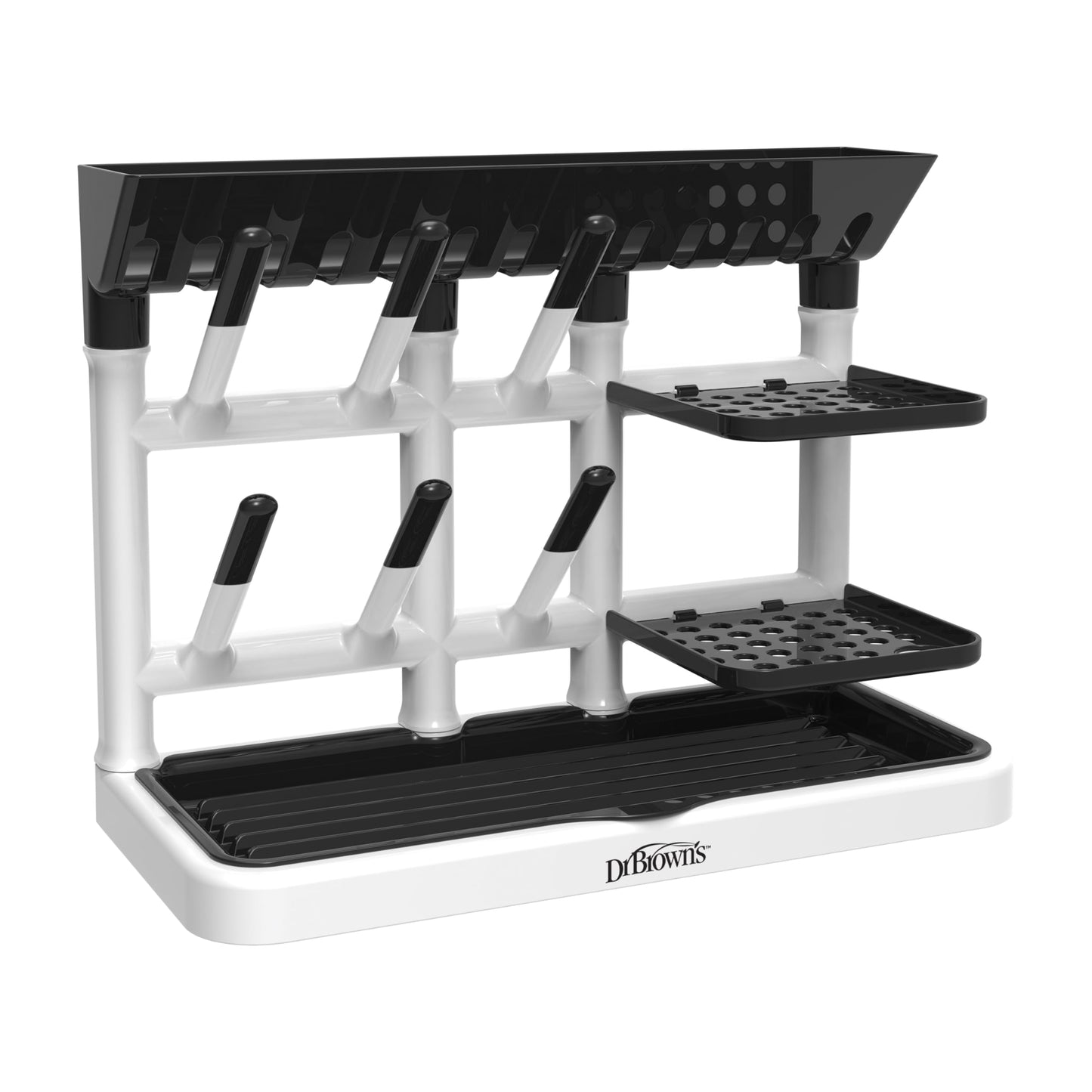 Dr. Brown’s™ Drying Tower, Stand-Up Drying Rack, Countertop Baby Bottle Drying with Organized Storage for Baby Essentials, Space Saving Vertical Rack