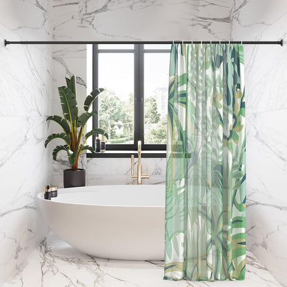 SUNALLY Shower Curtain Rod Adjustable 32-75 Inch, Spring Tension Shower Pole Rods Extendable Stainless Steel Telescoping Curtain Rod for Bathroom Windows Closet, No Drilling, No Slip, No Rust, Black - Available at All In One Marketplace Canada