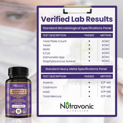 Probiotics for Women - 50 Billion CFUs Per Delayed Release Capsule. 15 Diverse Strains, including strains Limosilactobacillus Reuteri (lactobacillus reuteri) & lactobacillus gasseri. Support Gut Health, Bloating Relief & Digestion - 2 Month Supply. Nutrav - Available at All In One Marketplace Canada