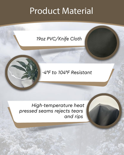 FoundGo 8(H) x12(W) ft Heavy Duty Vinyl Gazebo Curtain Replacement with Window,Privacy Gazebo Curtain Outdoor Waterproof Windproof and Snowproof in Winter for Garage,Pavilion,Balcony-Black-1pc 🍁 All In One Marketplace Canada