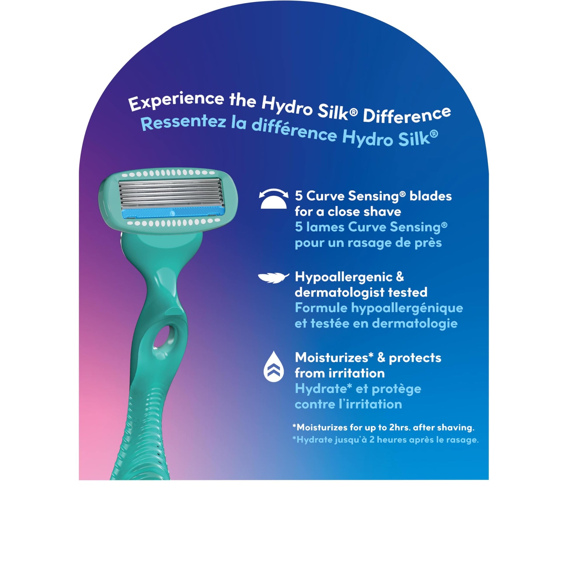 Schick Hydro Silk Sensitive Care Razors for Women | Replacement Refills for any Hydro Silk Handles | 5-Blade Refill for Women with Sensitive Skin| 4 Count Razor Refills - Available at All In One Marketplace Canada