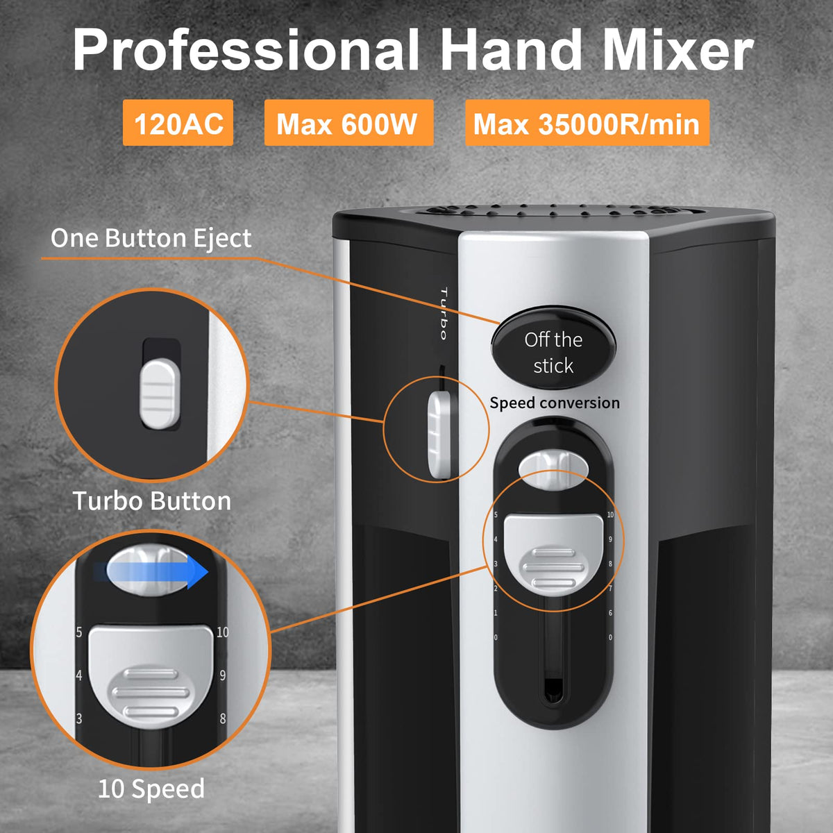 600W Powerful Hand Mixer Electric 10 Speed Powerful with Turbo 🍁 All In One Marketplace Canada
