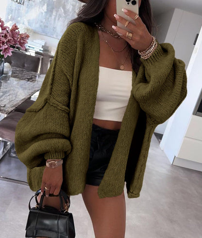 PRETTYGARDEN Womens Open Front Oversized Cardigan Sweaters Army Green 🍁 All In One Marketplace Canada