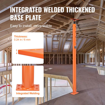 VEVOR House Floor Jack, 56"-100" Height Range, 18000 lbs Max Load Capacity, Adjustable Support Beam Basement Jack Post Pole for Leveling, Lift Support Steel Telescoping Jack for Temporary Support VEVOR
