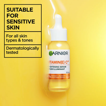 Garnier Vitamin C Serums Face Duo Gift Set, With 3.5% Niacinamide & Salicylic Acid, Brightening Serum, For All Skin Types, Even Sensitive, For Dull, Tired Skin, Bundle 2 x 30ml