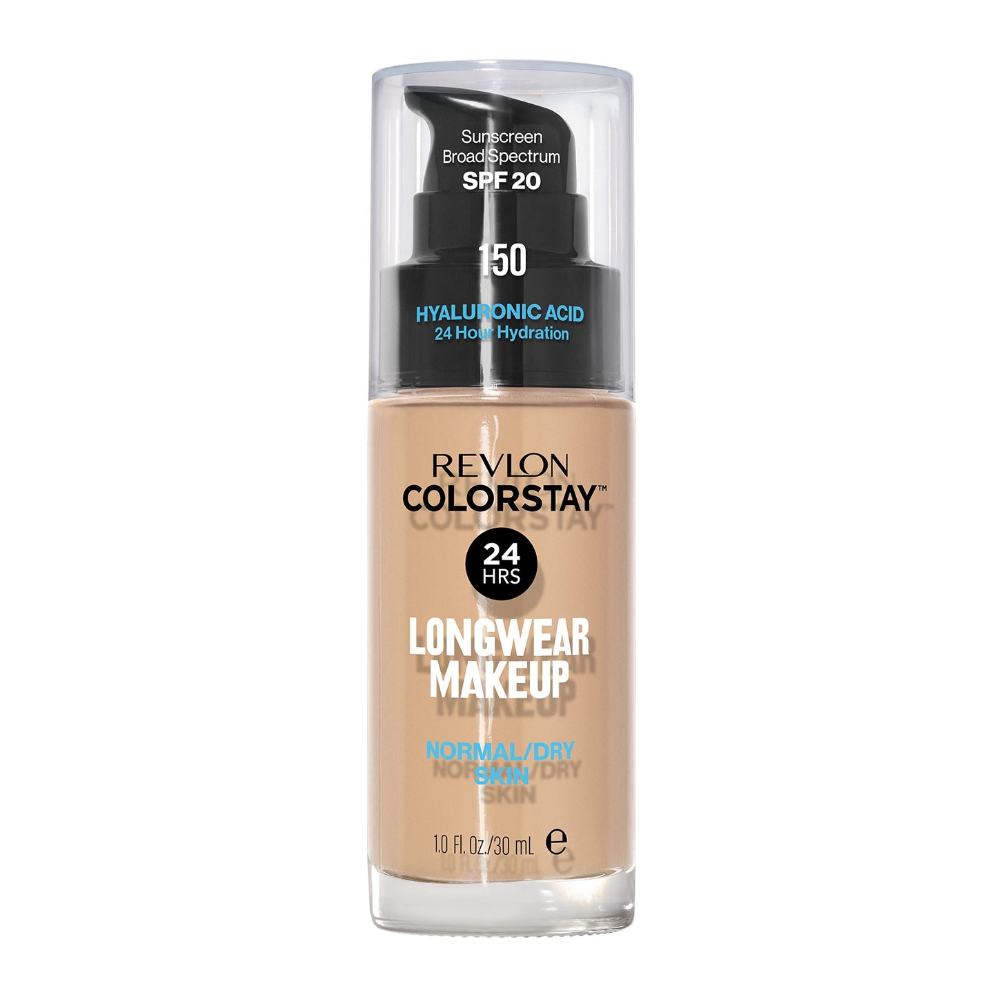 Revlon Liquid Foundation, ColorStay Face Makeup for Normal and Dry Skin, Longwear Full Coverage with Matte Finish, Oil Free, 150 Buff, 1.0 Oz/ 30ml REVLON