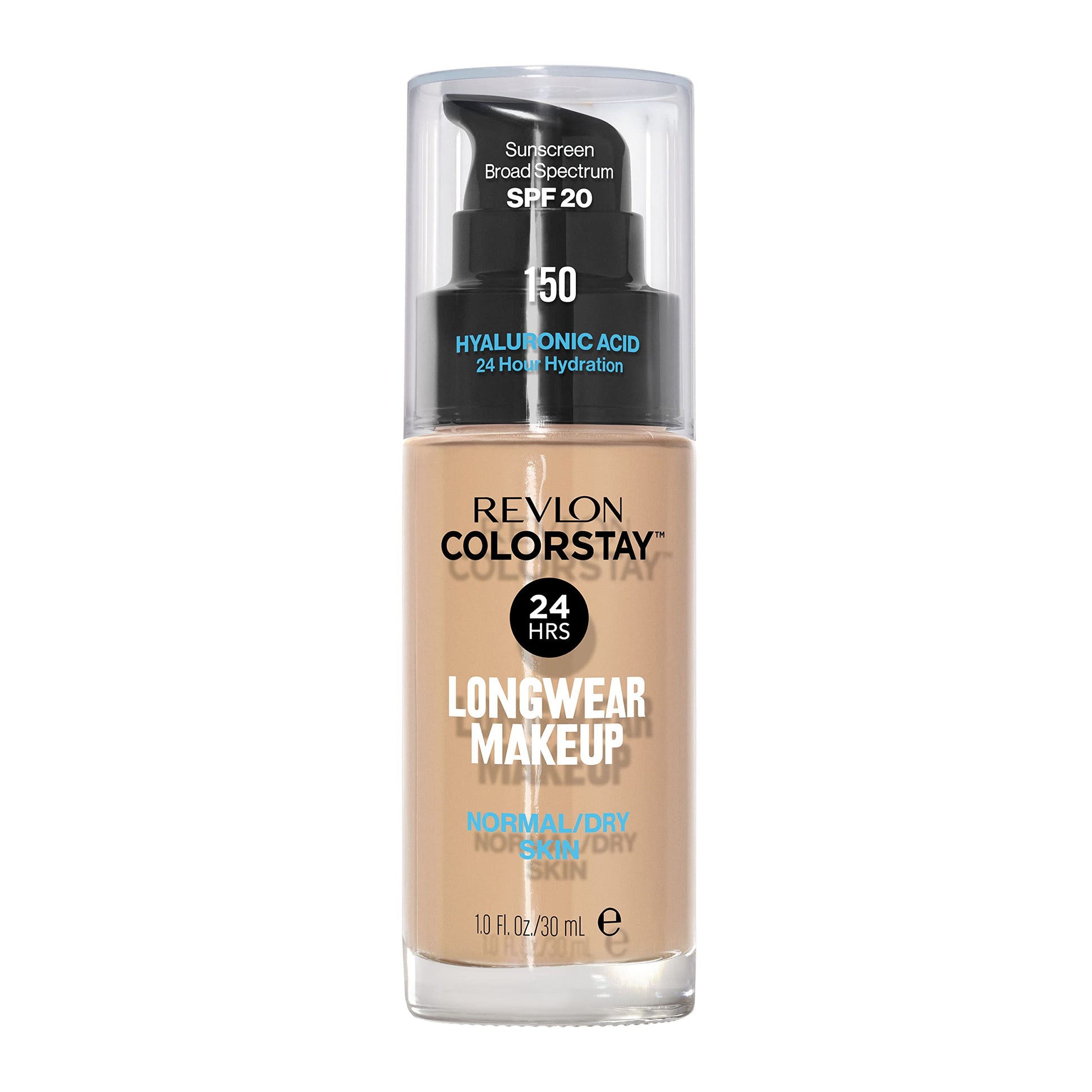 Revlon Liquid Foundation, ColorStay Face Makeup for Normal and Dry Skin, Longwear Full Coverage with Matte Finish, Oil Free, 150 Buff, 1.0 Oz/ 30ml REVLON