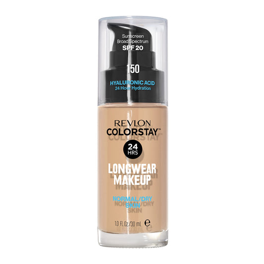 Revlon Liquid Foundation, ColorStay Face Makeup for Normal and Dry Skin, Longwear Full Coverage with Matte Finish, Oil Free, 150 Buff, 1.0 Oz/ 30ml REVLON