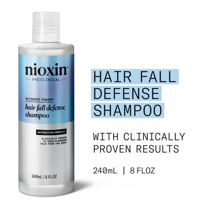Nioxin Fall Defense Shampoo | Activates Follicles for Visibly Less Hair Loss | With Niacinamide, Caffeine, Lauric Acid & Sandalore | 8.1 Fl Oz - Available at All In One Marketplace Canada