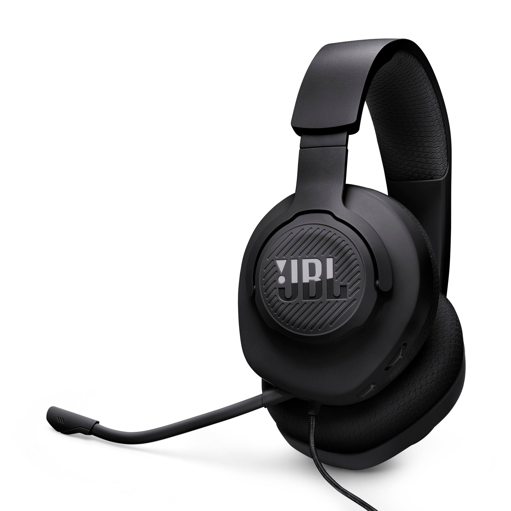 JBL Quantum 100M2 - Wired Over-Ear Gaming Headset with omnidirectional, Detachable mic with Mute Option and Fabric-Covered Memory Foam Ear Cushions, Compatible with All Platforms (Black) - Available at All In One Marketplace Canada