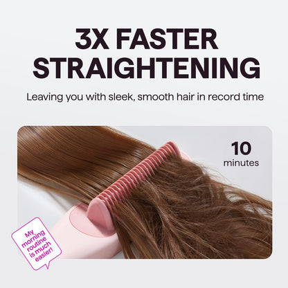 Wavytalk Pro Steam Hair Straightener Brush, Steamline Pro 3 in 1 Straightening Brush, Steam Reduces Damage, Nourishes Hair, and Expedites Straightening - Available at All In One Marketplace Canada