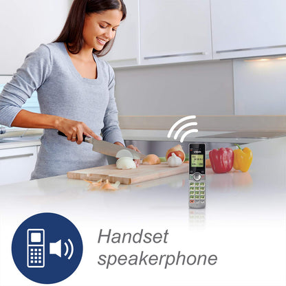 VTech DECT 6.0 Three Handset Cordless Phone with CID, Backlit Keypads and Screens, Full Duplex Handset Speakerphones, Call Block, (Not Answering Machine Version) Silver/Black 🍁 All In One Marketplace Canada