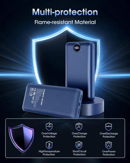 Power Bank Fast Charging 50000mAh- 22.5W Portable Charger USB C Quick Charge with 3 Outputs & 2 Inputs LED Display Huge Capacity External Battery Pack for iPhone, Samsung, iPad etc
