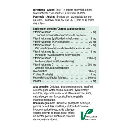 Jamieson Vitamin B Complex and Vitamin C 500 mg, with Folate for Cellular Health, Supports Energy Production, Metabolism, and Immune Health. Vegetarian, Gluten-Free, 100 Caplets, Proudly Canadian - Available at All In One Marketplace Canada
