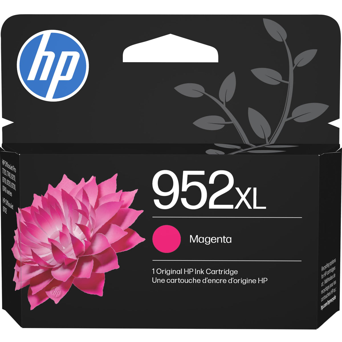 Original HP 952XL Black High-Yield Ink Cartridge | Works with HP OfficeJet 8702, HP OfficeJet Pro 7720, 7740, 8210, 8710, 8720, 8730, 8740 Series | Eligible for Instant Ink | F6U19AN