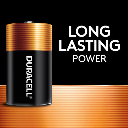 Duracell Coppertop D Batteries, 8 Count (Pack of 1), D Battery with Long-lasting Power, All-Purpose Alkaline Battery for Household and Office Devices