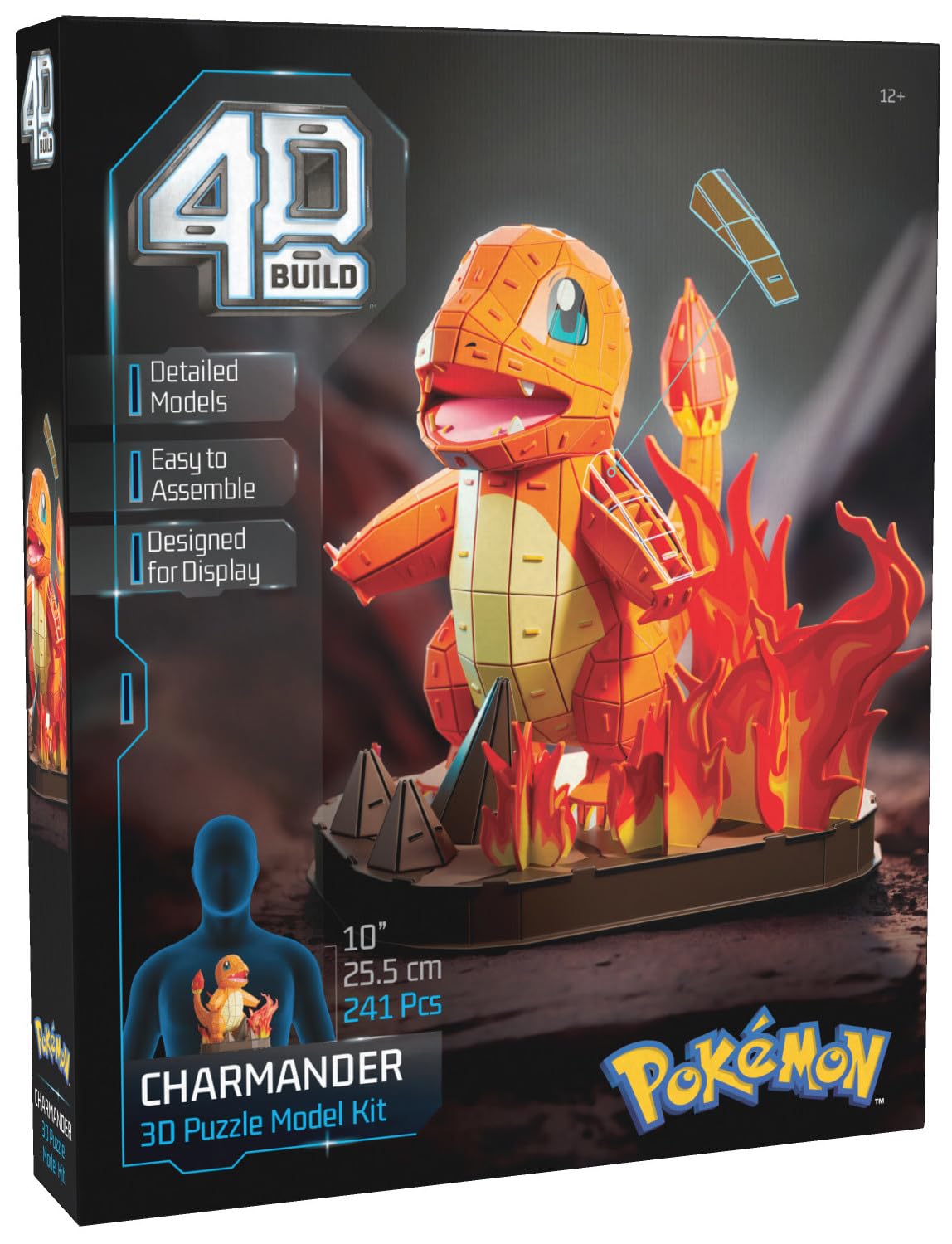 4D Build Pokémon Charmander 3D Puzzle Model Kit, Desk Décor, Shelf Display 🍁 All In One Marketplace Canada