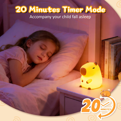 FULLOSUN Capybara Night Light for Kids, Soft Silicone Touch Lamp with Dim 🍁 All In One Marketplace Canada