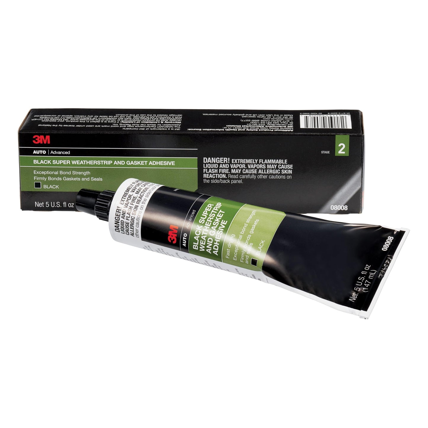 3M Super Weatherstrip and Gasket Adhesive, 5 fl oz., Forms Flexible, Waterproof Bond That Resists Vibration, Resists Oils, Solvents, Detergents and Temperature Changes For Permanent Repairs (08008) 🍁 All In One Marketplace Canada