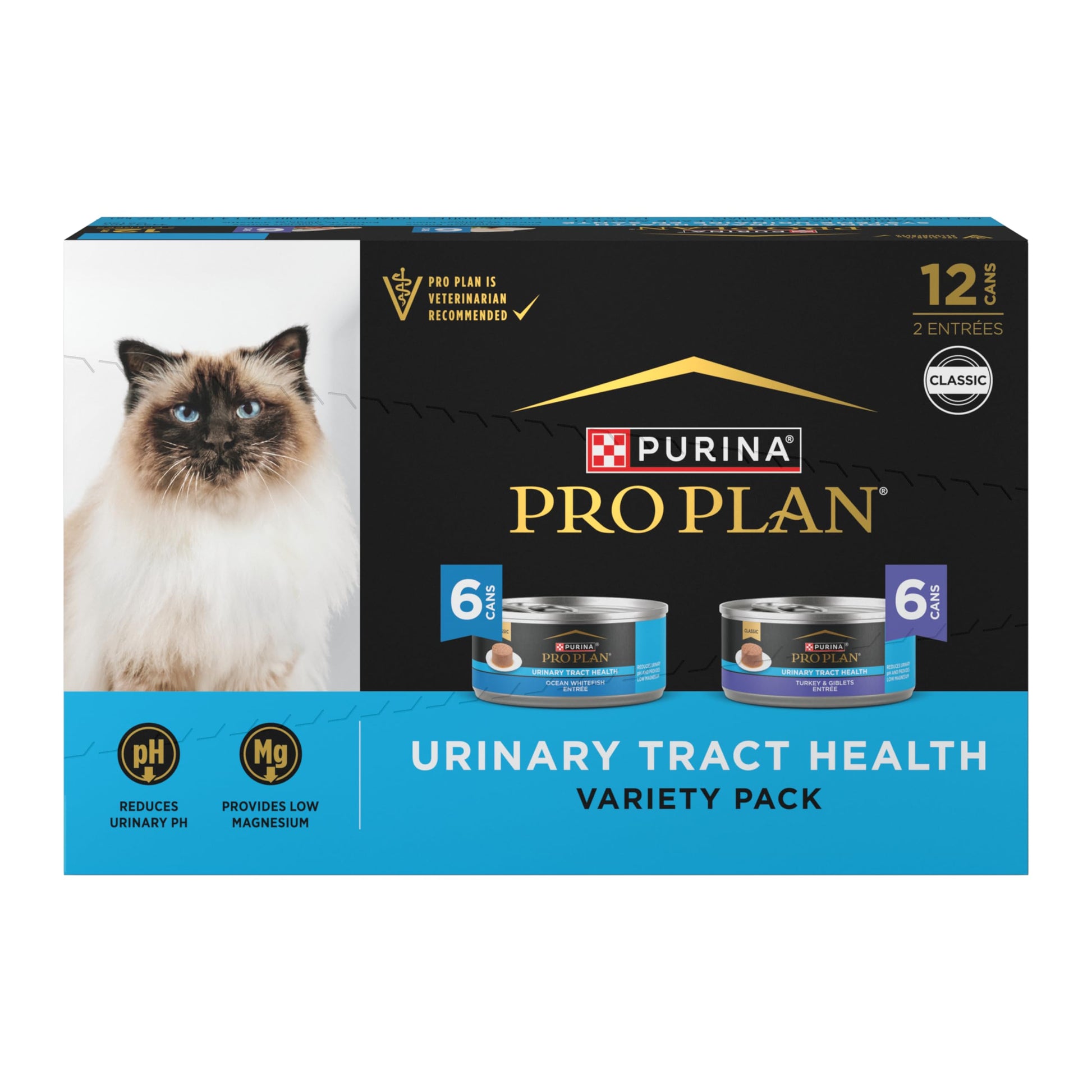 Purina Pro Plan Wet Cat Food, Urinary Tract VP 2 Flavours 156g (12 Pack) Pro Plan