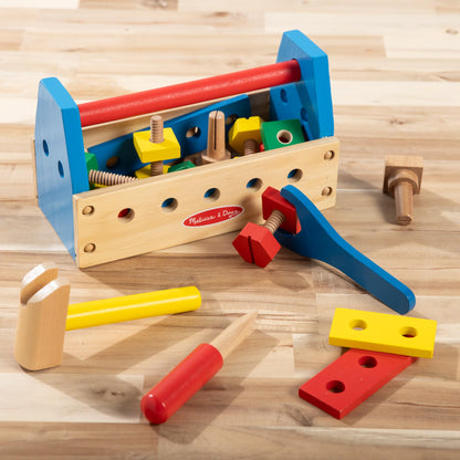 Melissa & Doug Take-Along Tool Kit Wooden Construction Toy (24 pcs) Toy Tools, Wooden Tool Set for Toddlers and Kids Ages 3+ 🍁 All In One Marketplace Canada Melissa & Doug