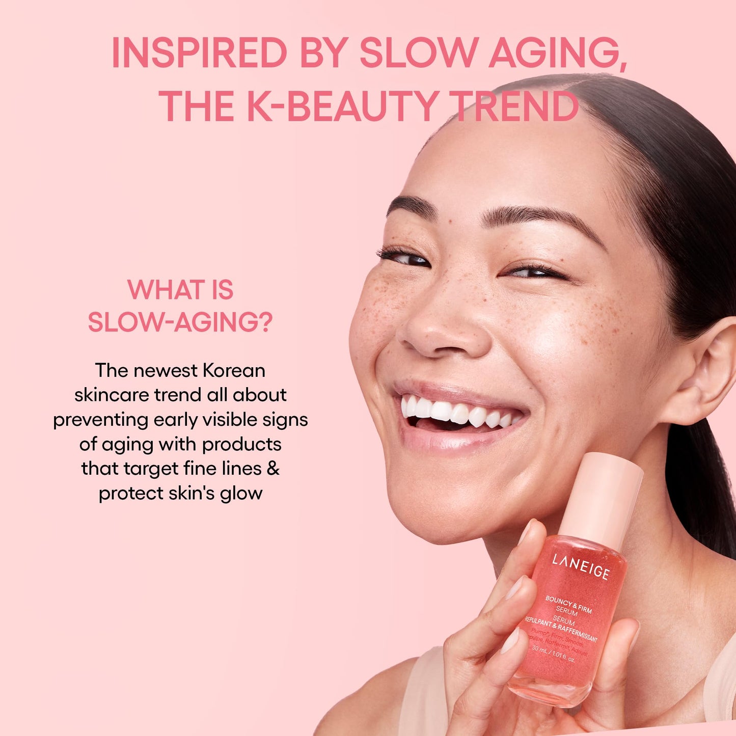 LANEIGE Bouncy & Firm Serum: Korean Slow Aging Collagen Serum with Peptides for Plumping, Firming, & Hydrating - Available at All In One Marketplace Canada