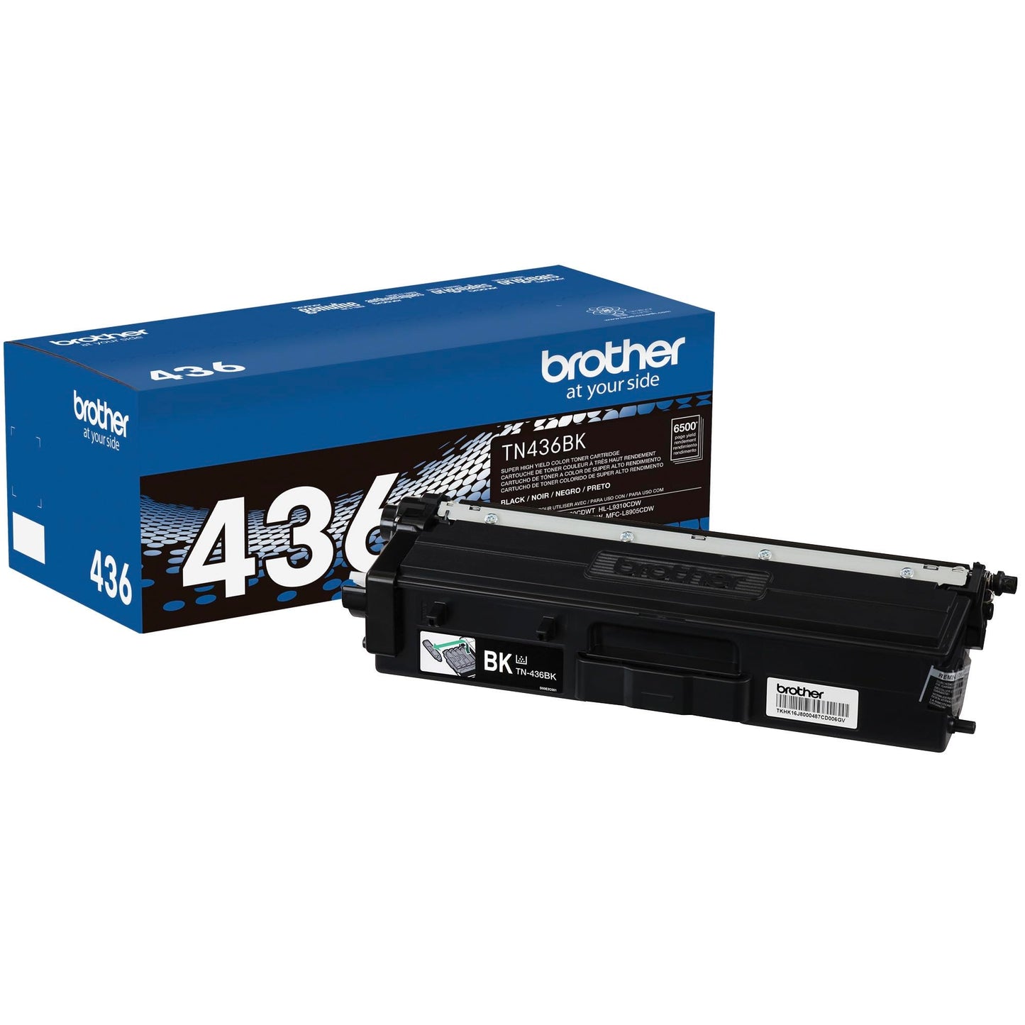 Brother Original TN436BK Super High-Yield Black Toner Cartridge, Higher Yield for Value, Original Toner Replacement Cartridge, Toner for Brother Laser Printers HL-L8360CDW, MFC-L8610CDW, and More Brother