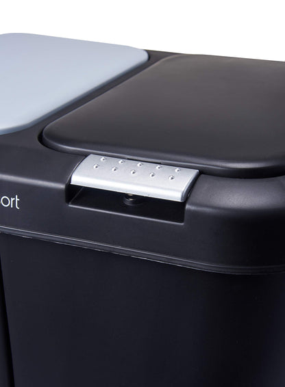 Step N’ Sort 40L Dual Compartment Recycling Bin – Slim Kitchen Waste & Recycling System (2 × 20L) Step N' Sort