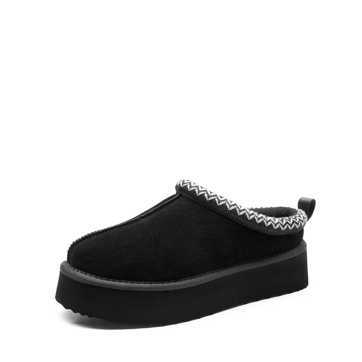 DREAM PAIRS Women's Platform Slippers Genuine Suede,Black,8 🍁 All In One Marketplace Canada