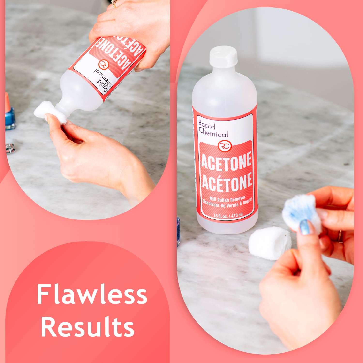 Acetone Nail Polish Remover - Made in Canada (473 ml / 16 oz) - Available at All In One Marketplace Canada