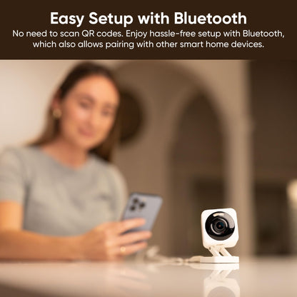 WYZE Cam v4 (Latest Model), 2.5K AI Security Camera, Indoor/Outdoor Cameras for Home Security, Vibrant Color Night Vision, No Subscription Required, Free Expert Help, White, 2 Pack