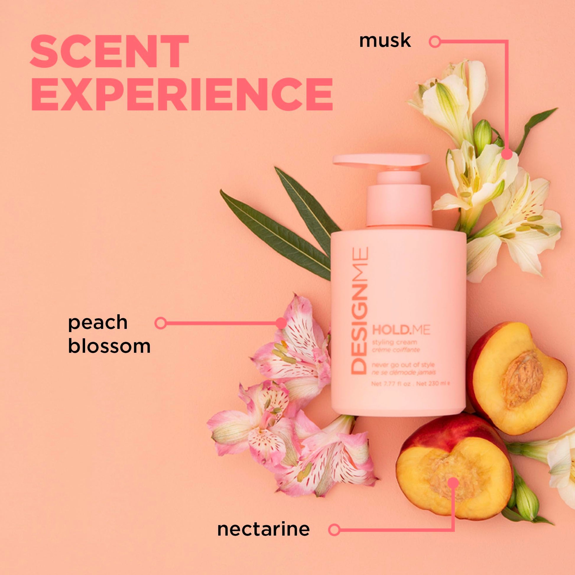 Design.Me HOLD.ME Styling Cream | Smoothing Cream for Blowouts & Sleek Looks | Hydrating, Tames Frizz & Flyaways, Adds Shine & Smooths Hair | Soft Hold | Blow Dry Cream For All Hair Type Design.Me