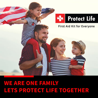 Protect Life 100-Piece First Aid Kit for Home, Business, Car, Camping & Hiking | HSA/FSA Eligible Emergency Survival Medical Kit - Available at All In One Marketplace Canada