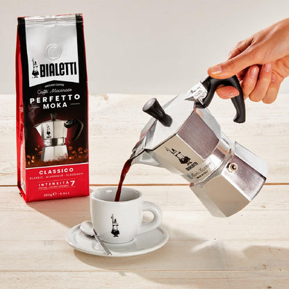 BIALETTI Moka Express 6-Cup Aluminum Stovetop Espresso Maker, Silver - Available at All In One Marketplace Canada