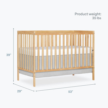 Dream On Me Synergy 5-in-1 Convertible Crib in Natural, Greenguard Gold Certified, BSA Certified, 3 Mattress Height Settings, Classic Nursery Furniture 🍁 All In One Marketplace Canada