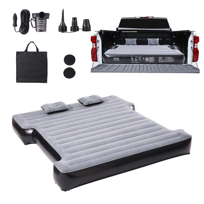VEVOR Truck Bed Air Mattress, for 5.5-5.8 ft Full Size Short Truck Beds, Inflatable Air Mattress Camping Bed with 12V Air Pump 2 Pillows, Carry Bag, for Silverado, RAM, F Series, Sierra, Titan, Tundra VEVOR