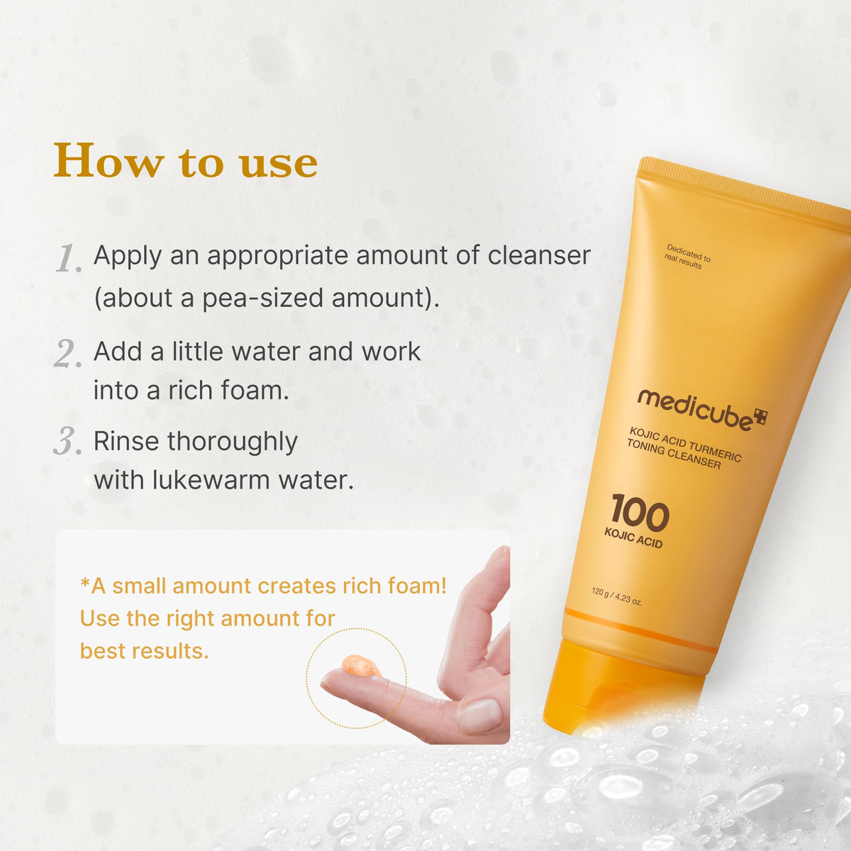 Medicube Kojic Acid Turmeric Toning Cleanser for Women - 4.23 oz