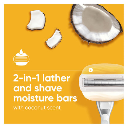 Gillette Venus Razors for Women Refills, ComfortGlide Razor Refill, White Tea + Olay, 6 Refills