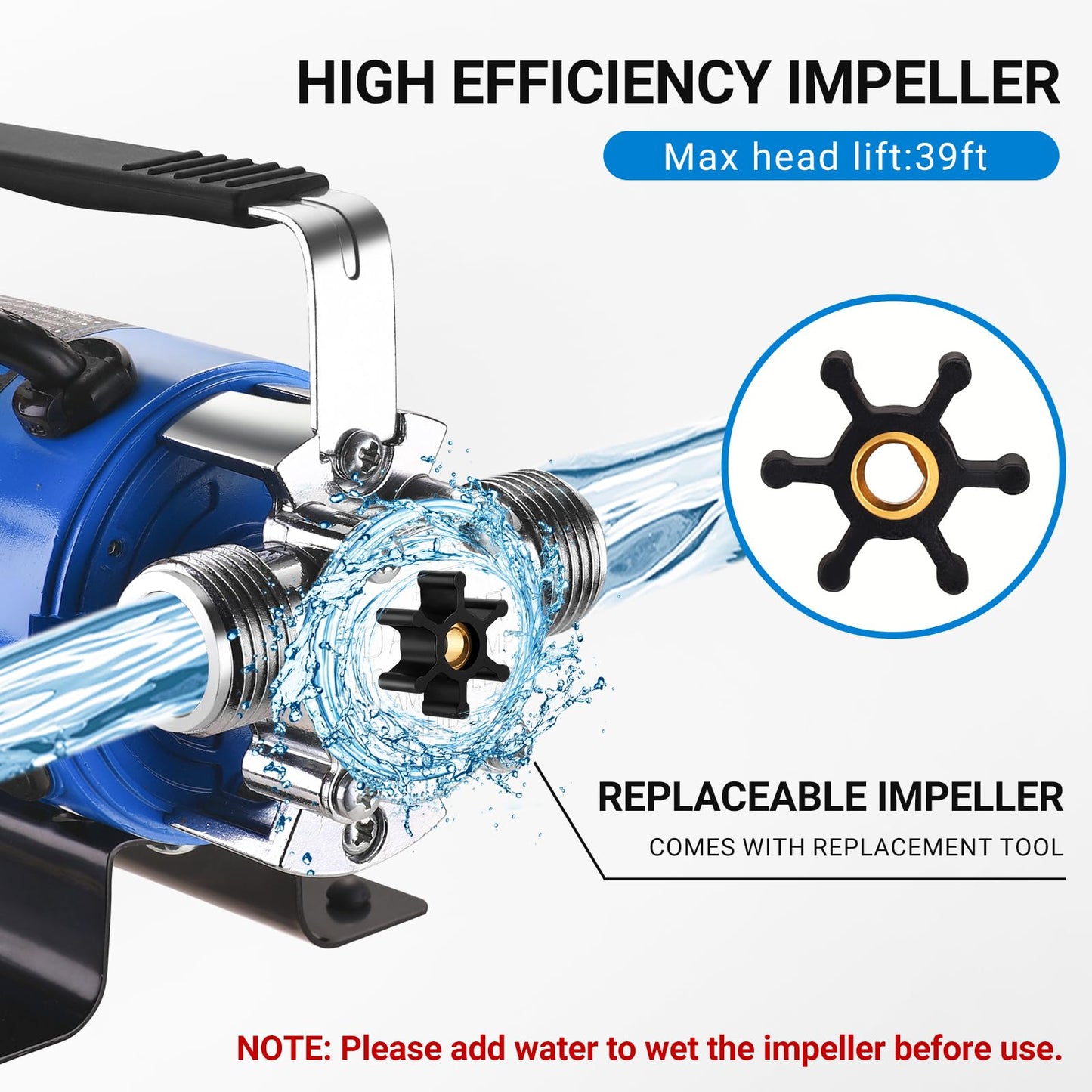 Water Transfer Pump: DEKOPRO Transfer Pump Electric Water Pump Utility Pump Rain Barrel Garden Hose Pump 115V - Available at All In One Marketplace Canada
