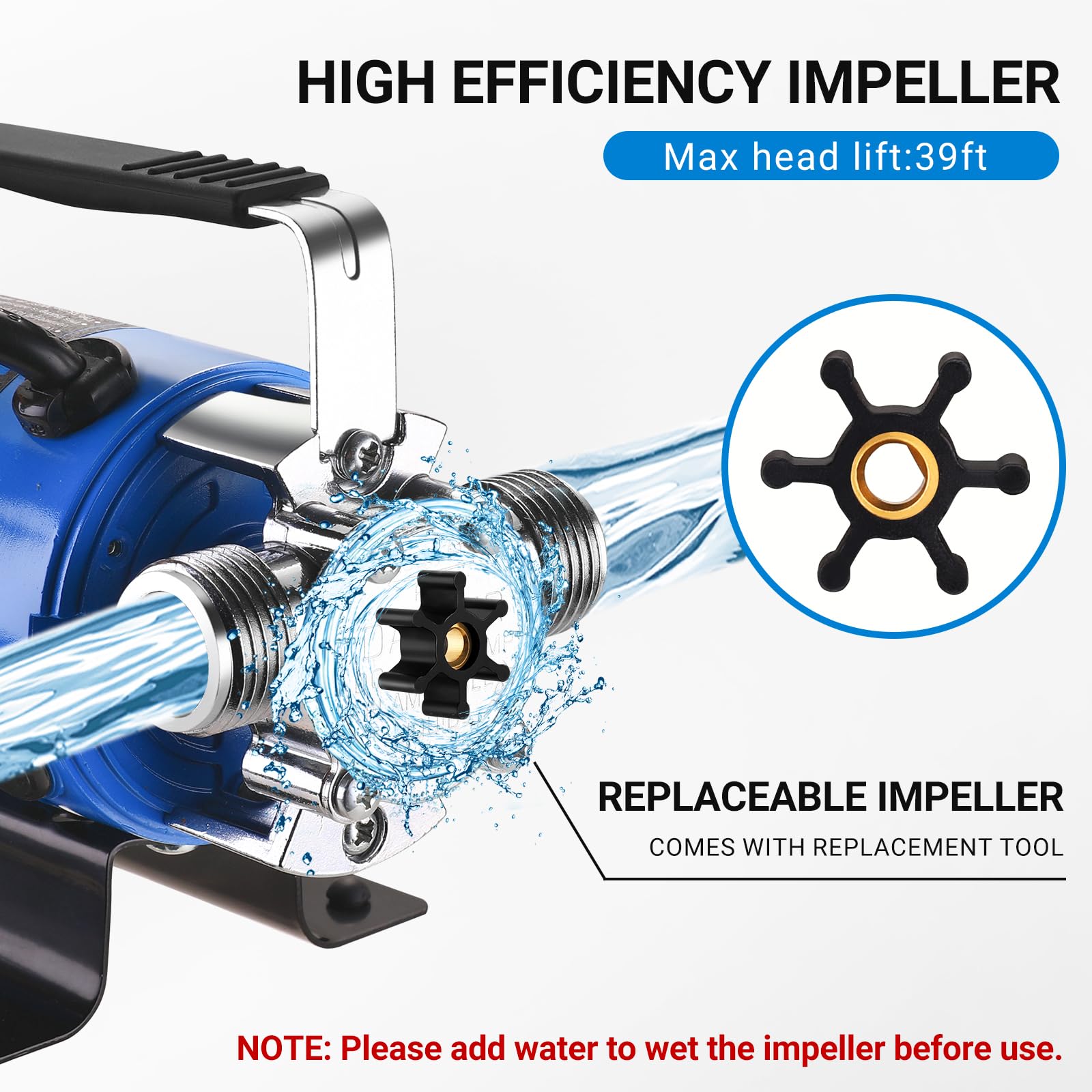 Water Transfer Pump: DEKOPRO Transfer Pump Electric Water Pump Utility Pump Rain Barrel Garden Hose Pump 115V - Available at All In One Marketplace Canada