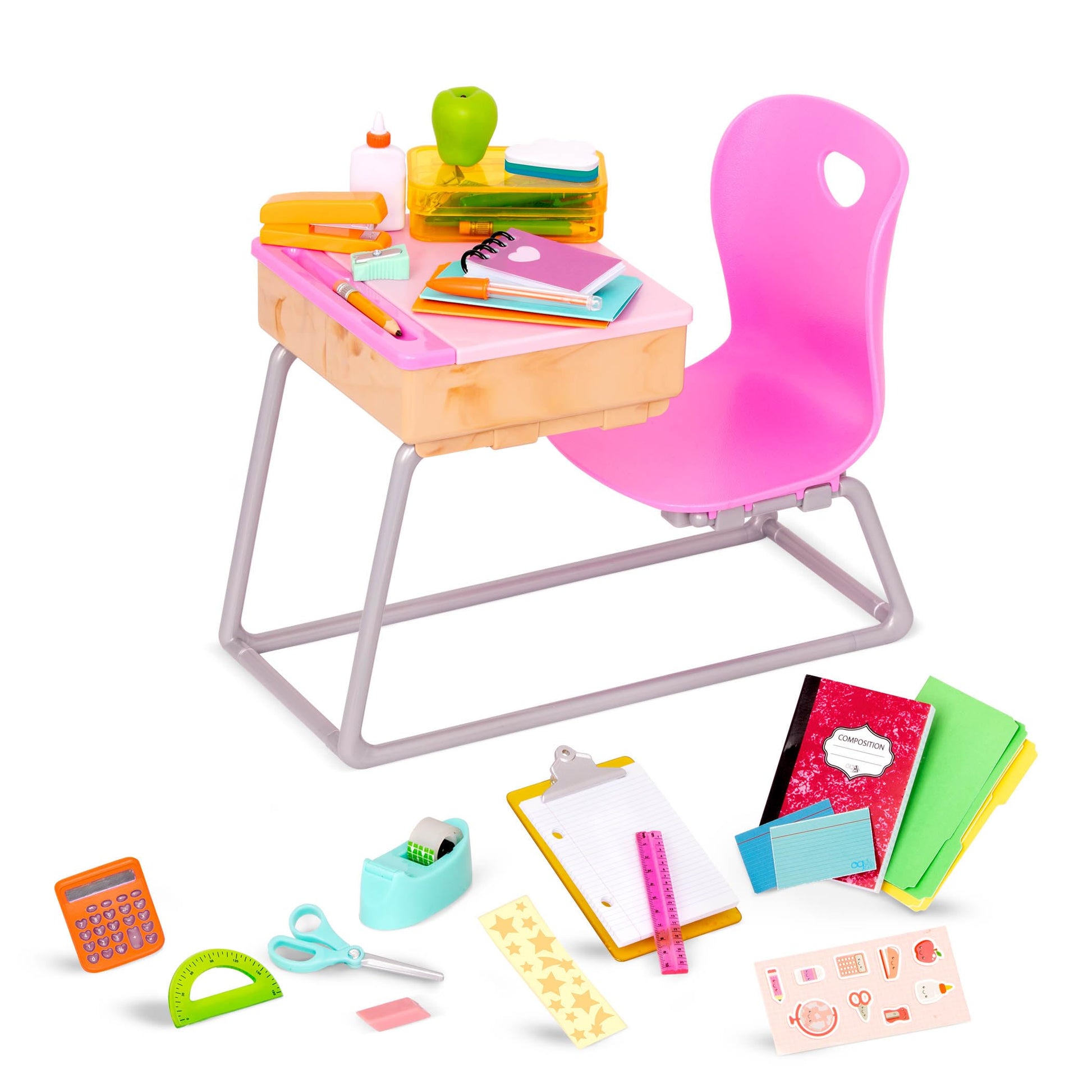 Our Generation Student Desk Set for 18-Inch Dolls, Flying Colors, Deluxe Our Generation