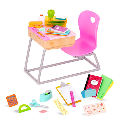 Our Generation Student Desk Set for 18-Inch Dolls, Flying Colors, Deluxe Our Generation
