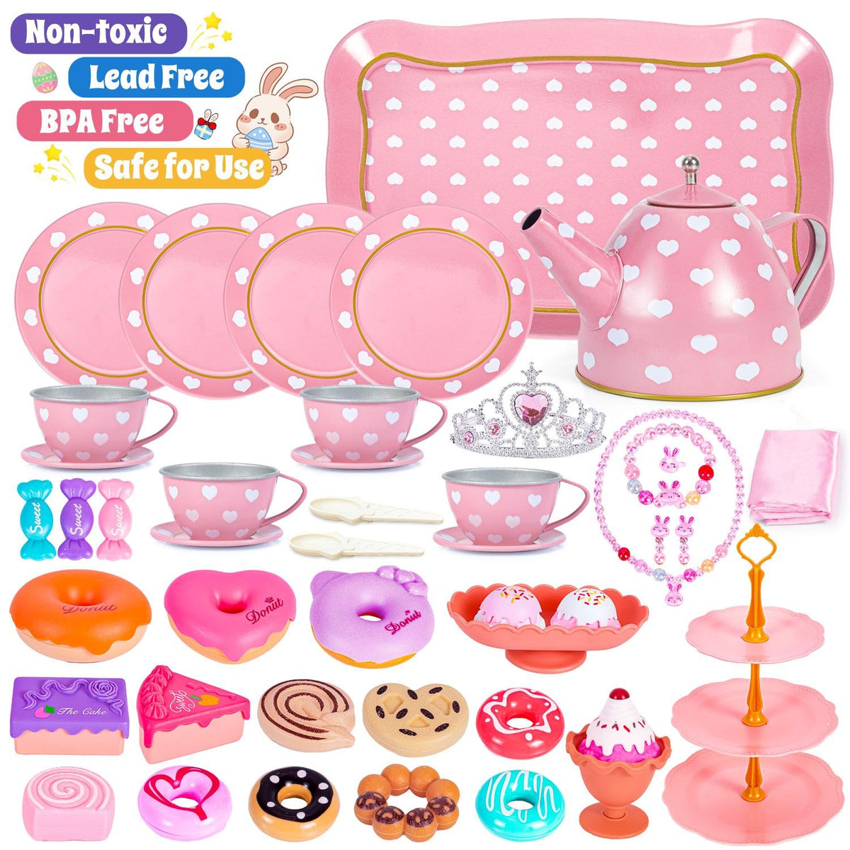 Hohosunlar Tea Party Set for Little Girls, Kids Tea Set for Toddler 3-5 6-8 🍁 All In One Marketplace Canada